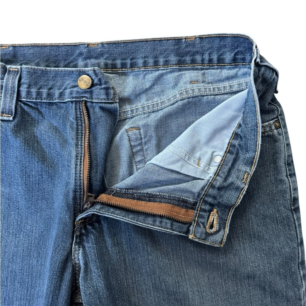 Carhartt Relaxed Fit Straight Leg Jeans Men’s 34x30 Blue Heavy Duty Work Denim - Picture 2 of 6